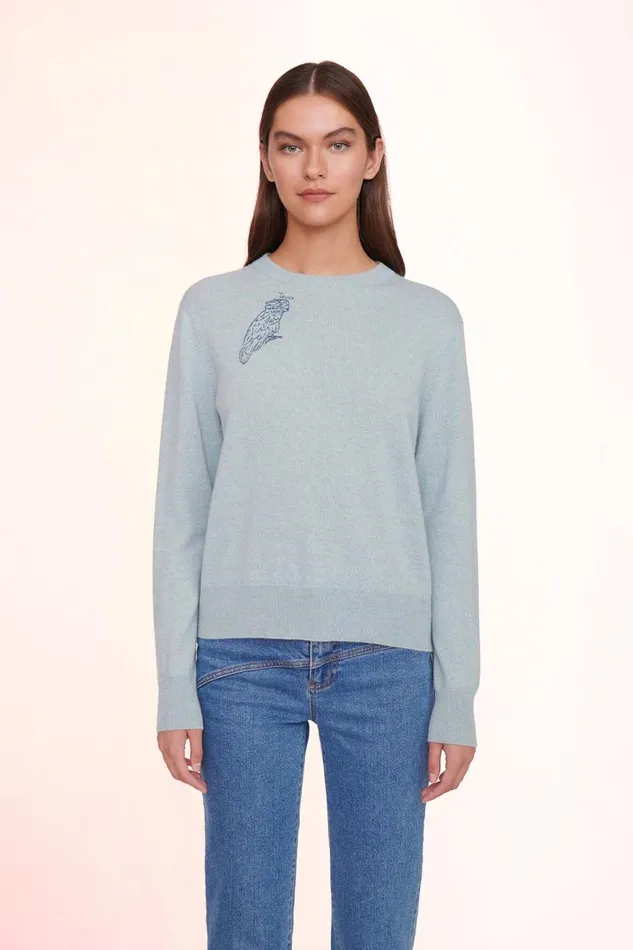 Women STAUD Pet Sweats and Knits CUSTOM STAUD X CBONZ CASHMERE SWEATER LIGHT BLUE