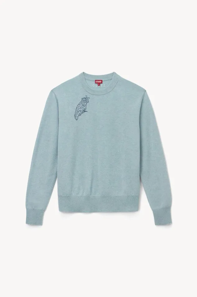 Women STAUD Pet Sweats and Knits CUSTOM STAUD X CBONZ CASHMERE SWEATER LIGHT BLUE