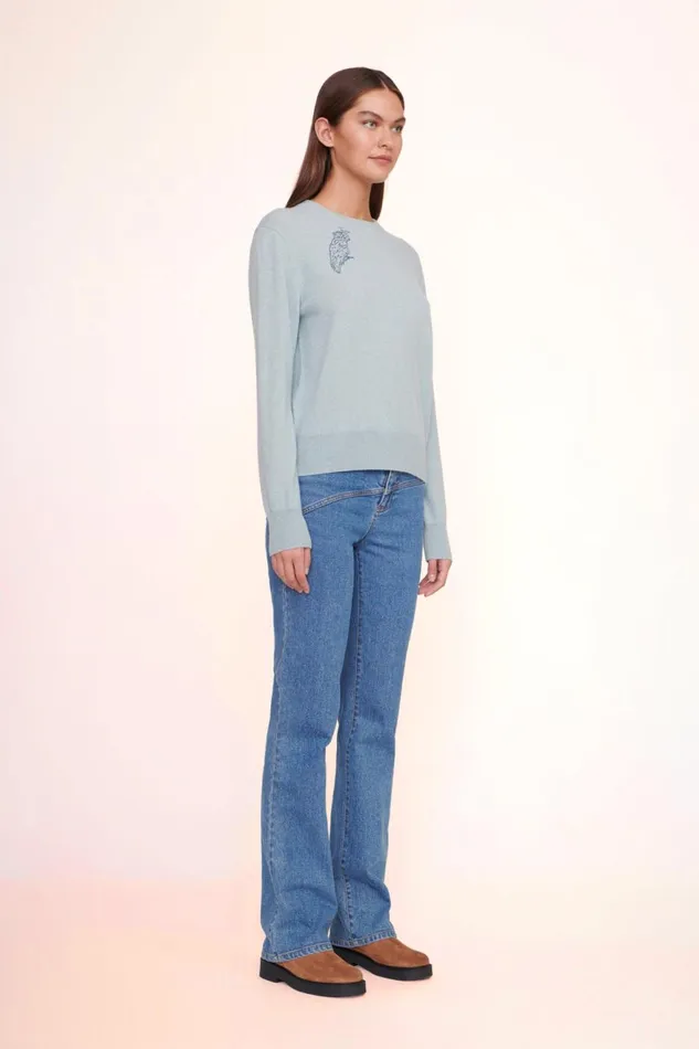 Women STAUD Pet Sweats and Knits CUSTOM STAUD X CBONZ CASHMERE SWEATER LIGHT BLUE