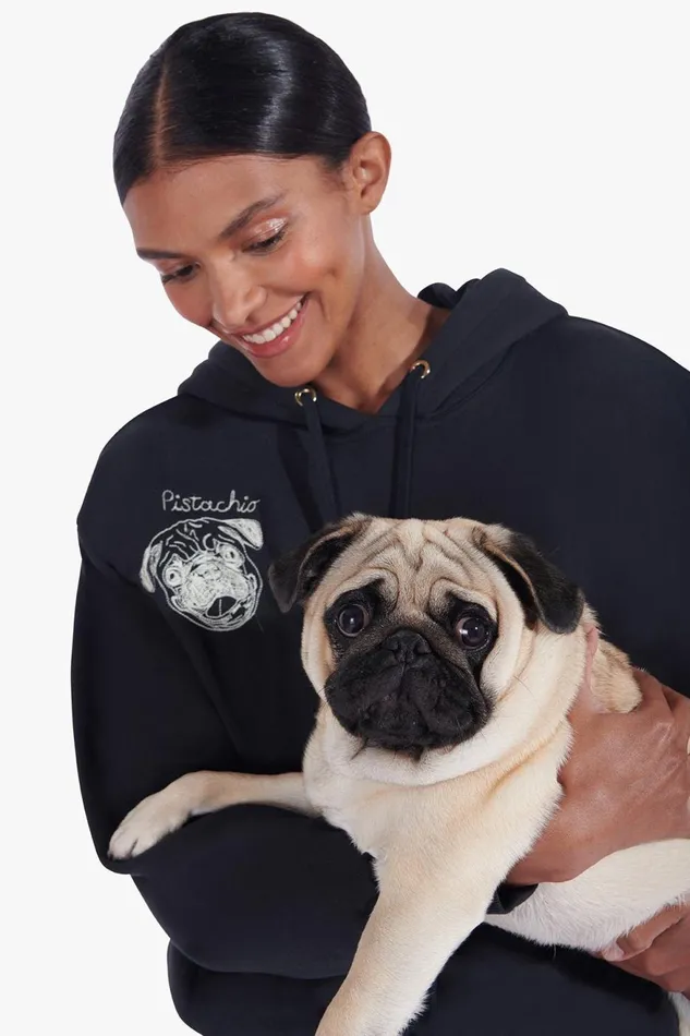 Women STAUD Pet Sweats and Knits CUSTOM STAUD X CBONZ HOODED SWEATSHIRT BLACK