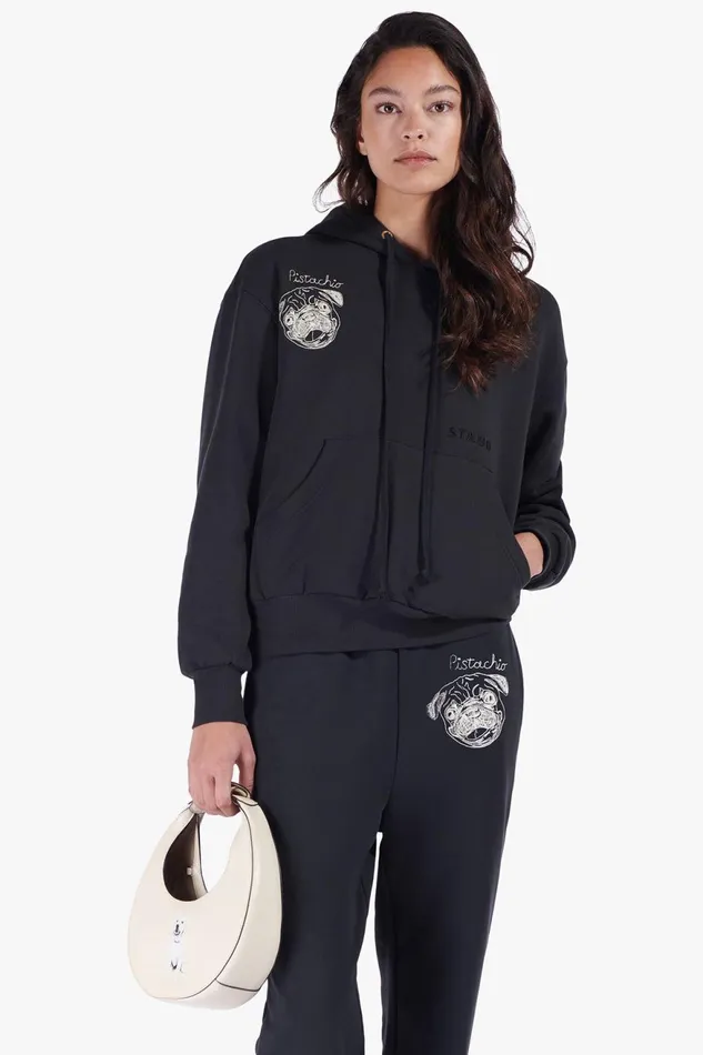 Women STAUD Pet Sweats and Knits CUSTOM STAUD X CBONZ HOODED SWEATSHIRT BLACK