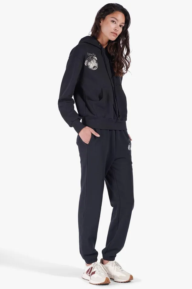 Women STAUD Pet Sweats and Knits CUSTOM STAUD X CBONZ HOODED SWEATSHIRT BLACK