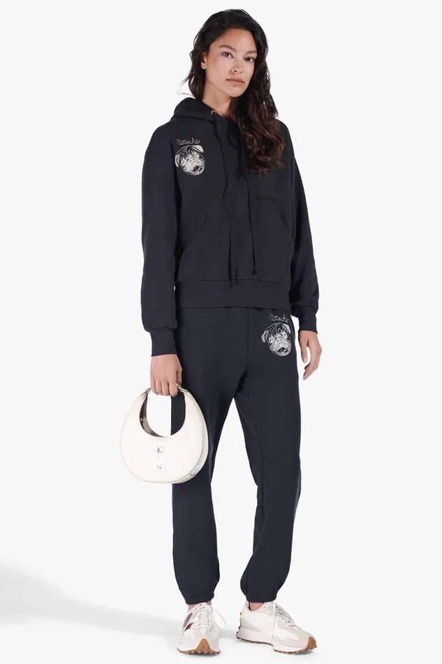 Women STAUD Pet Sweats and Knits CUSTOM STAUD X CBONZ HOODED SWEATSHIRT BLACK
