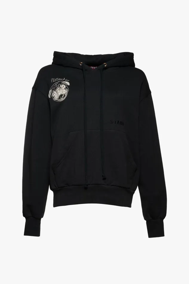 Women STAUD Pet Sweats and Knits CUSTOM STAUD X CBONZ HOODED SWEATSHIRT BLACK