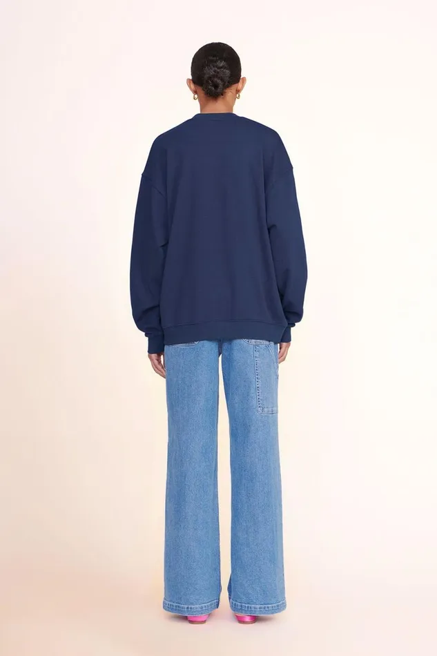Women STAUD Pet Sweats and Knits CUSTOM STAUD X CBONZ OVERSIZED SWEATSHIRT NAVY