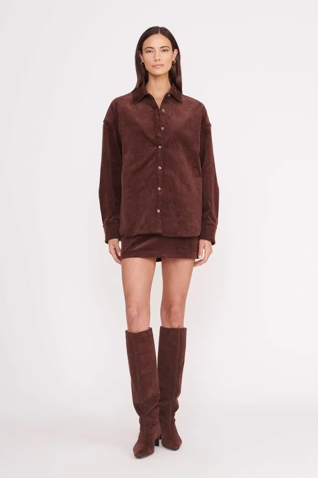 Women STAUD Skirts ANNETTE SKIRT MAHOGANY Women STAUD Skirts ANNETTE SKIRT MAHOGANY
