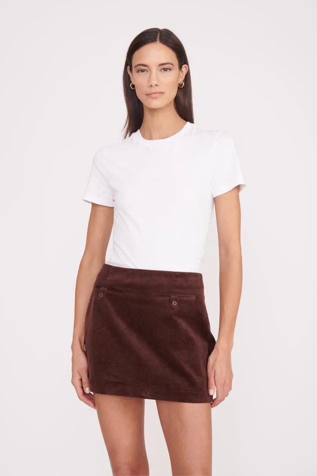 Women STAUD Skirts ANNETTE SKIRT MAHOGANY Women STAUD Skirts ANNETTE SKIRT MAHOGANY