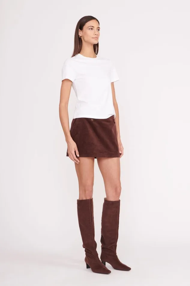 Women STAUD Skirts ANNETTE SKIRT MAHOGANY Women STAUD Skirts ANNETTE SKIRT MAHOGANY