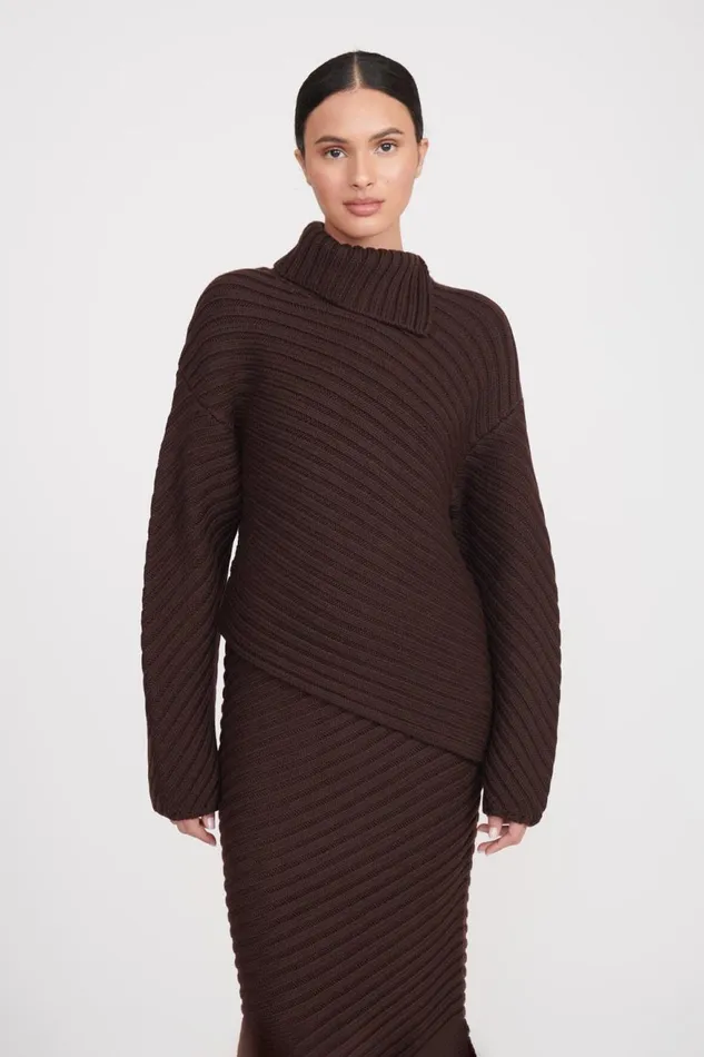 Women STAUD Skirts CANTILEVER SKIRT DARK CHOCOLATE Women STAUD Skirts CANTILEVER SKIRT DARK CHOCOLATE