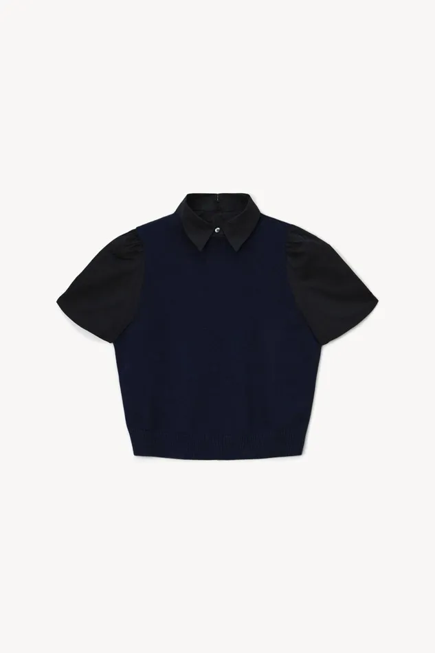 Women STAUD Tops ARYA TOP NAVY BLACK
