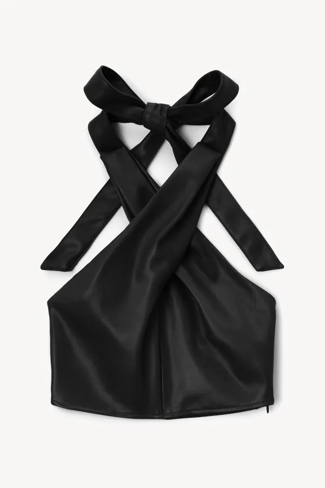 Women STAUD Tops KAI TOP BLACK VEGAN LEATHER