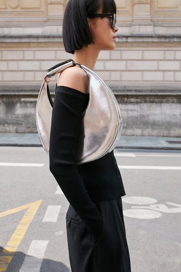Women STAUD Totes MOON BAG CHROME Women STAUD Totes MOON BAG CHROME