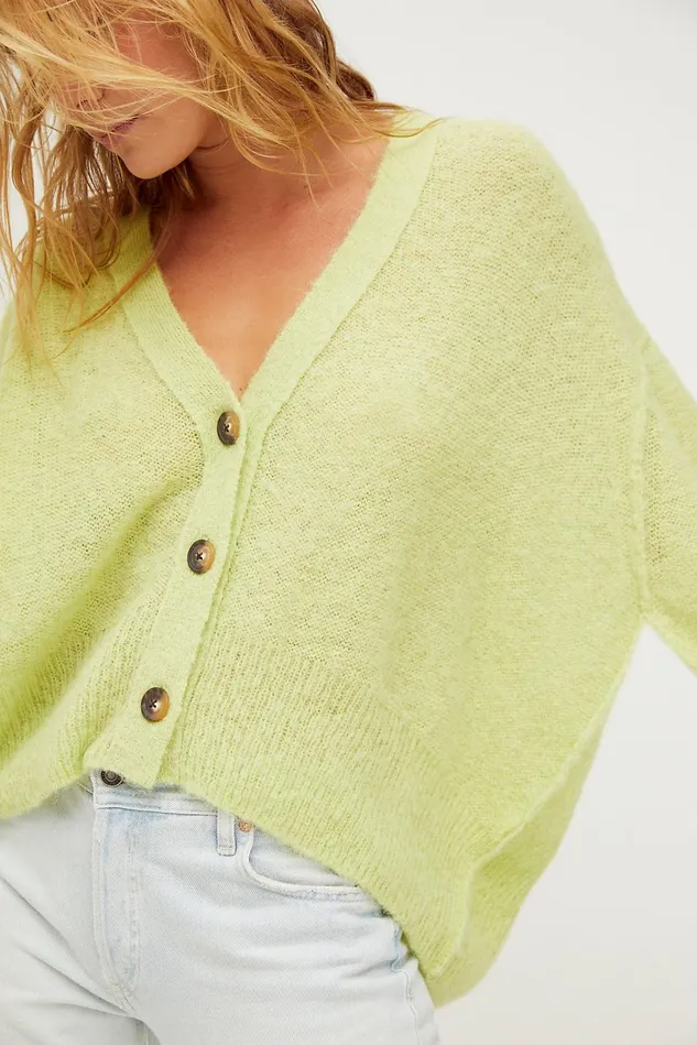 Women Sweaters Free People Eclair Cardi Kiwiberry