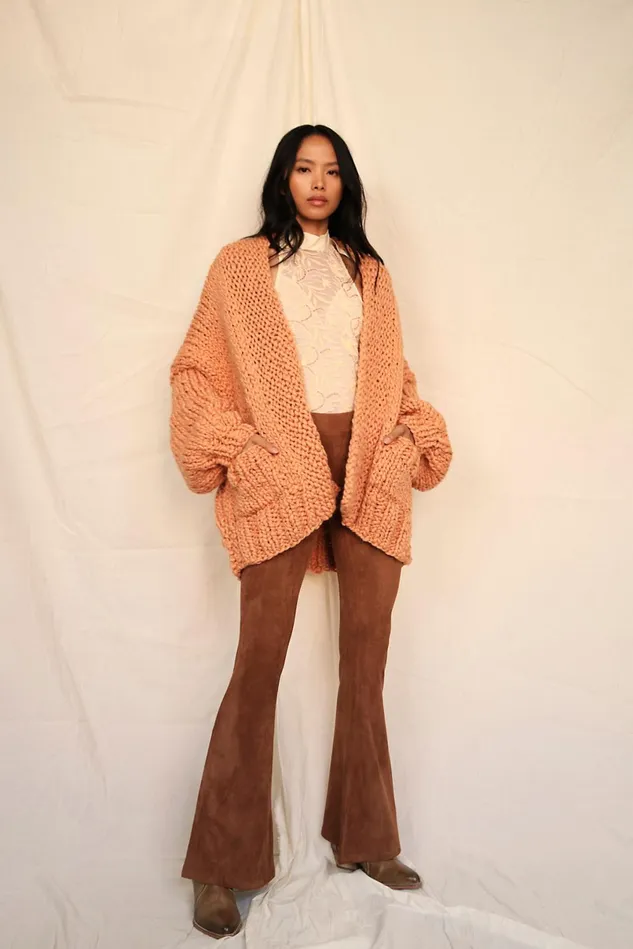 Women Sweaters Free People Recluse Cardigan Apricot