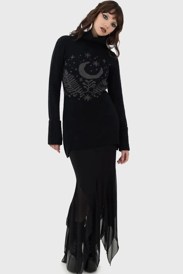 Women Sweaters Killstar Moonflower Sweater