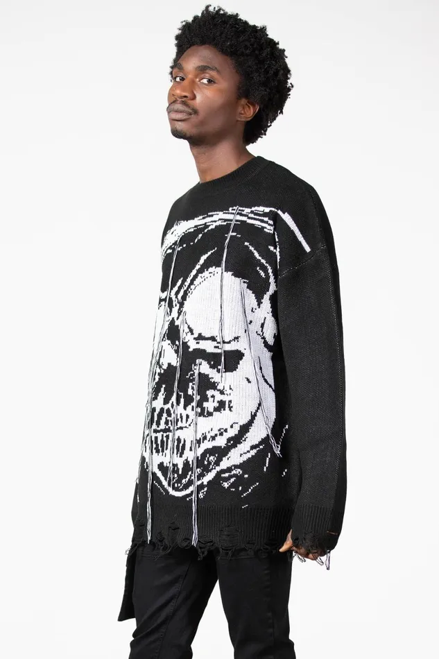 Women Sweaters Killstar Ruined Relic Knit Sweater