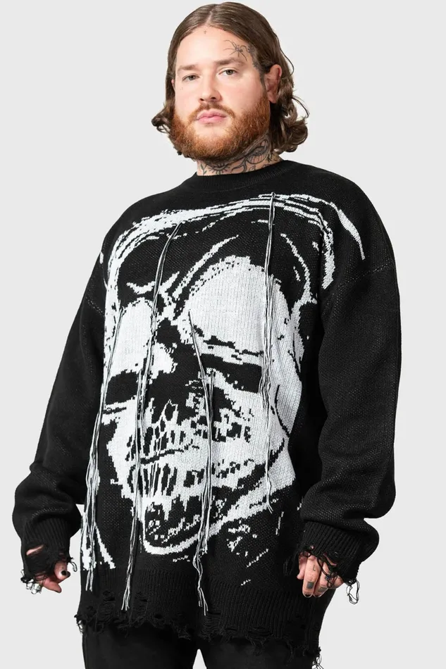 Women Sweaters Killstar Ruined Relic Knit Sweater