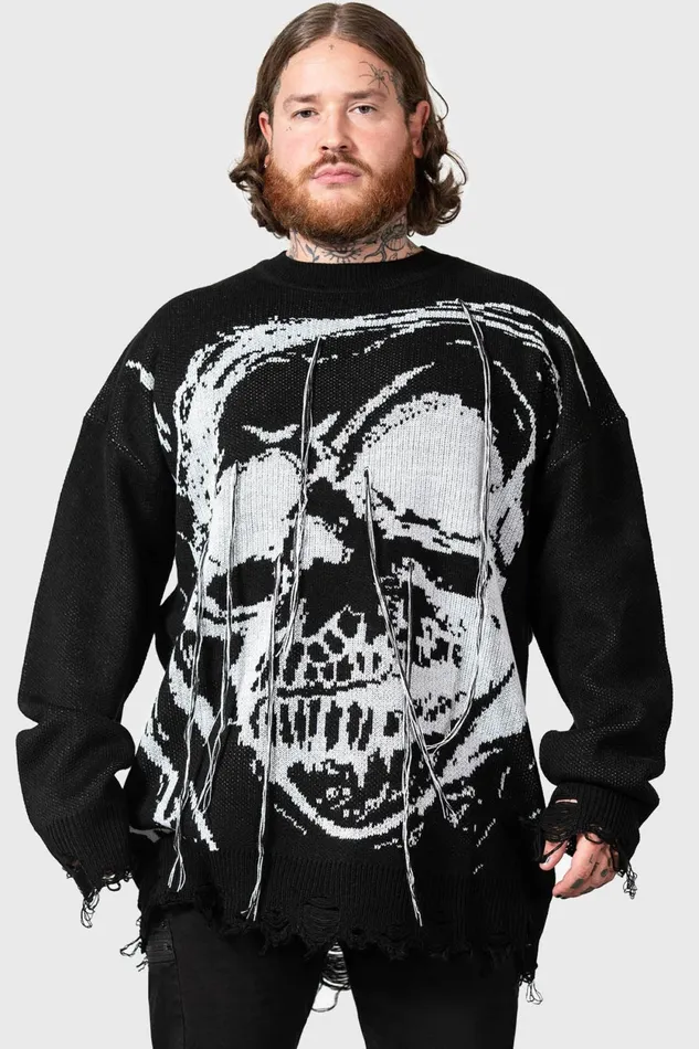 Women Sweaters Killstar Ruined Relic Knit Sweater