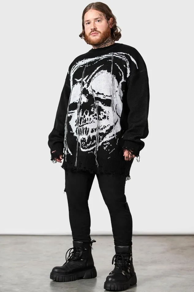 Women Sweaters Killstar Ruined Relic Knit Sweater