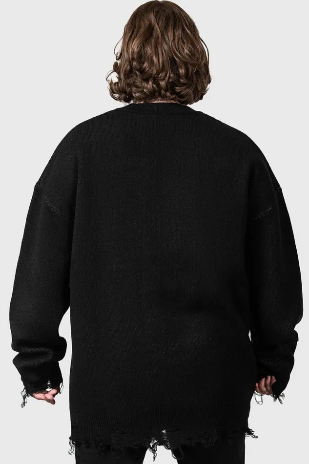 Women Sweaters Killstar Ruined Relic Knit Sweater