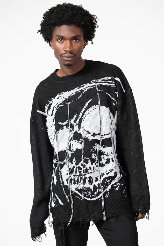 Women Sweaters Killstar Ruined Relic Knit Sweater