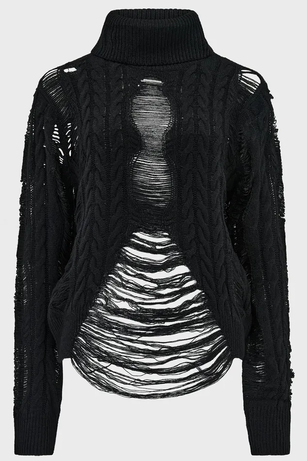 Women Sweaters Killstar Thread Riot Sweater