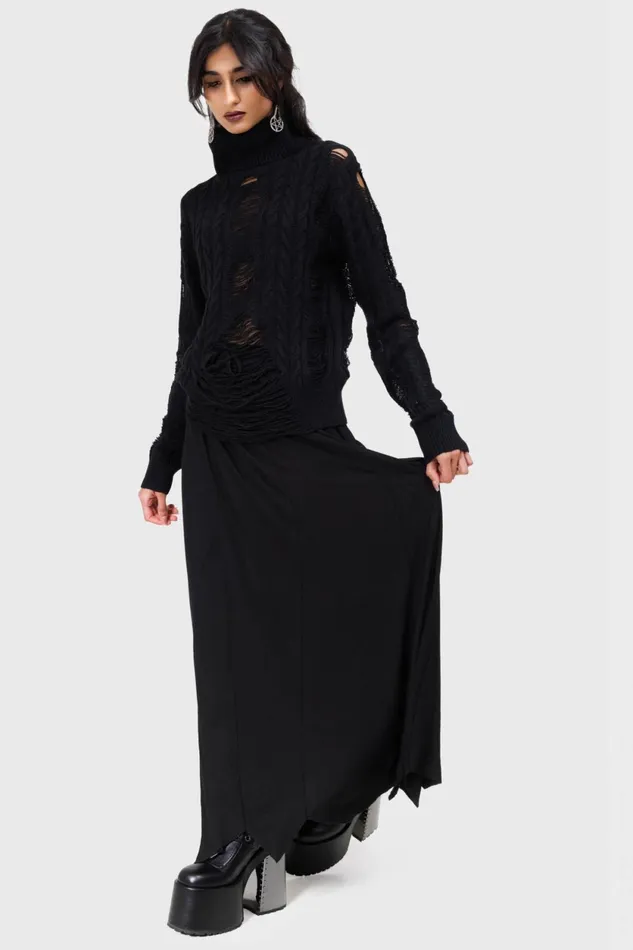 Women Sweaters Killstar Thread Riot Sweater