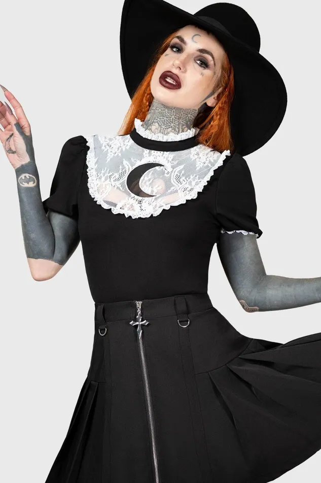 Women TShirts and Vests Killstar Wish Upon A Moon Top
