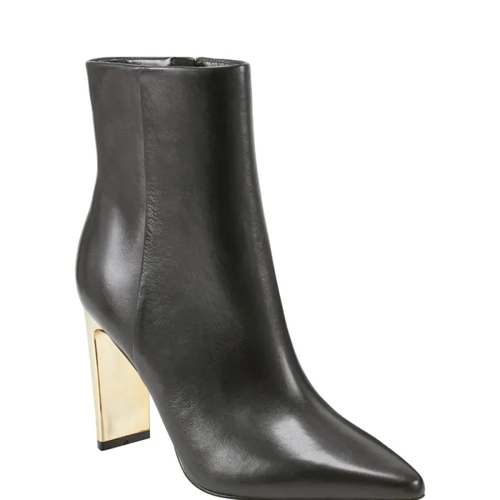 Women Talyna Dress Bootie Black Leather Marc Fisher Dress Boots