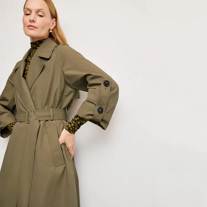 Women The Curtis Statement Trench Bancha Green Jackets M M LaFleur