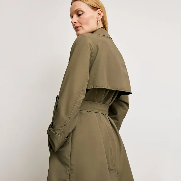 Women The Curtis Statement Trench Bancha Green Jackets M M LaFleur