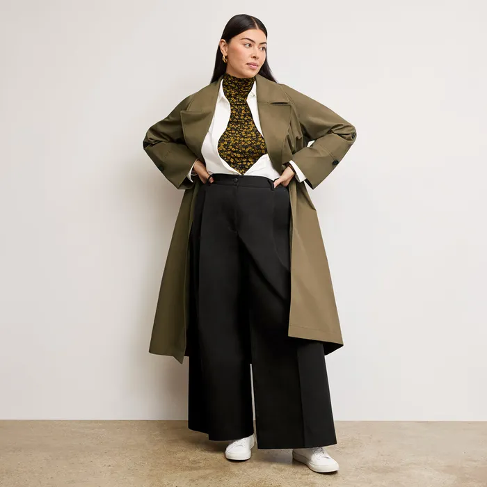Women The Curtis Statement Trench Bancha Green Jackets M M LaFleur