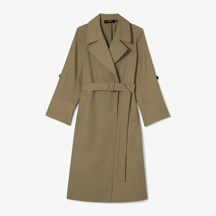 Women The Curtis Statement Trench Bancha Green Jackets M M LaFleur
