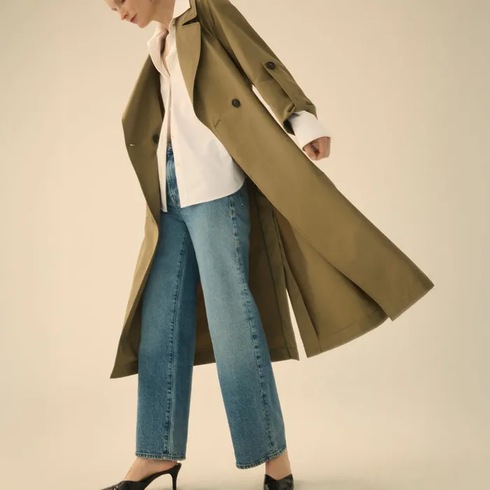 Women The Curtis Statement Trench Bancha Green Jackets M M LaFleur