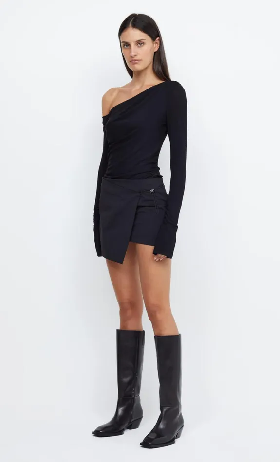 Women Tops Bec Bridge MAC ASYM LONG SLEEVE TOP Black