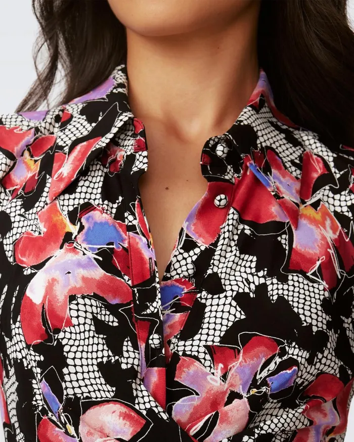 Women Tori Wrap Dress Odette Floral DVF Dresses