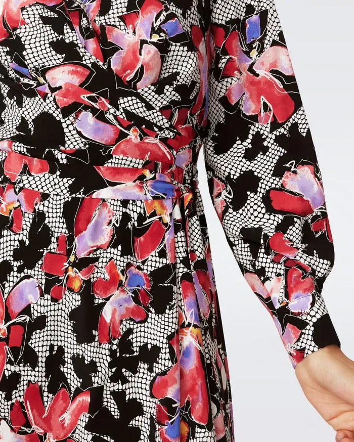 Women Tori Wrap Dress Odette Floral DVF Dresses