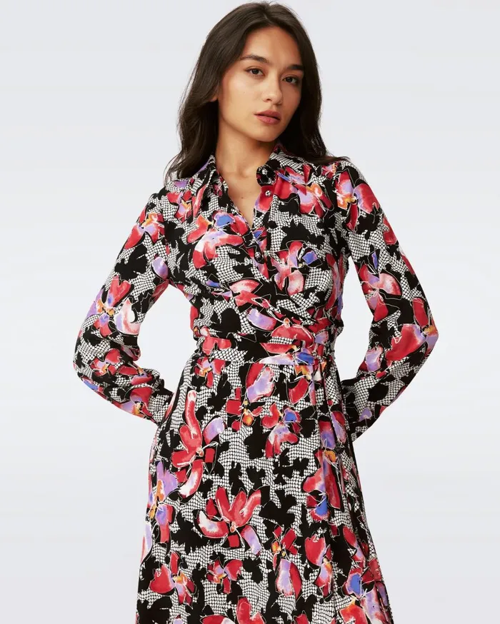 Women Tori Wrap Dress Odette Floral DVF Dresses