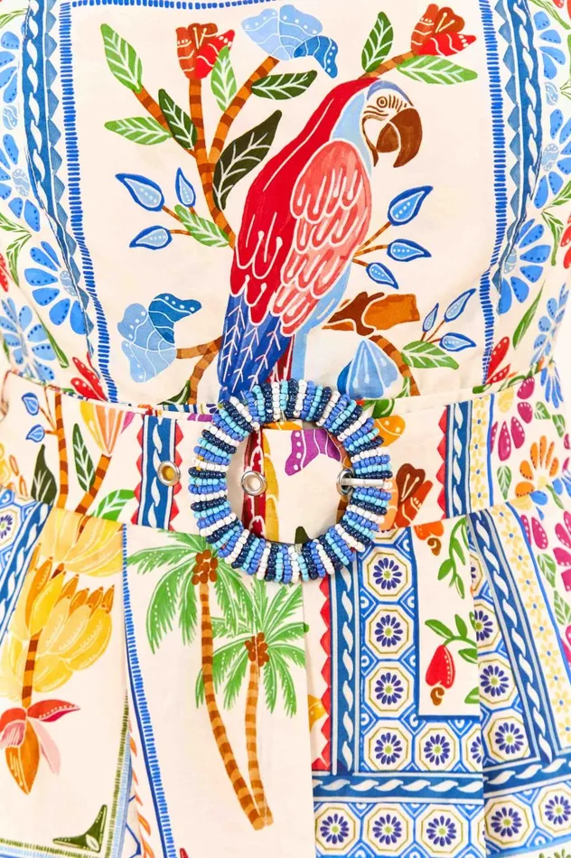 Women Tropical Tiles Sleeveless Romper Tropical Tiles FARM Rio Rompers