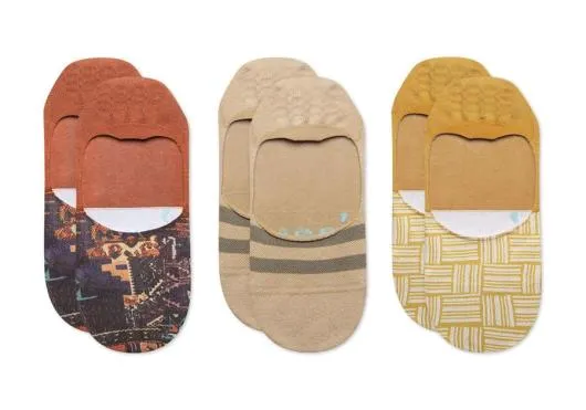 Women Ultimate No Show Socks Boho Woven 3 Pack Multi Boho Print TOMS Socks