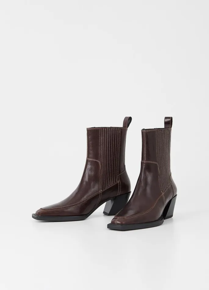 Women Vagabond Boots ALINA BOOTS Dark Brown Leather