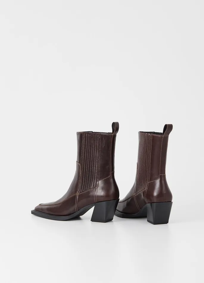 Women Vagabond Boots ALINA BOOTS Dark Brown Leather