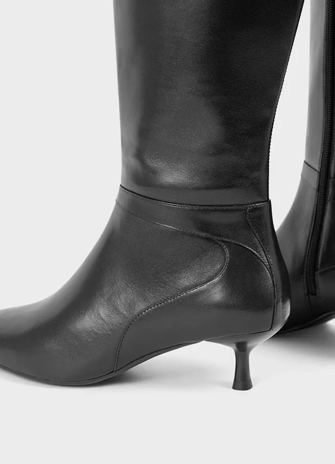 Women Vagabond Boots LYKKE TALL BOOTS Black Leather