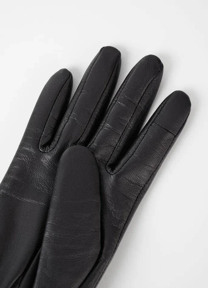 Women Vagabond Gloves LONG GLOVE W Black Leather
