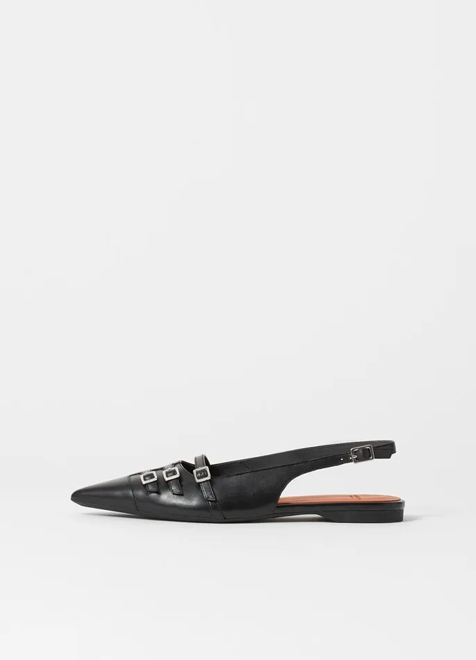 Women Vagabond Slingbacks HERMINE SHOES Black Leather