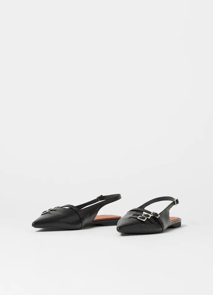 Women Vagabond Slingbacks HERMINE SHOES Black Leather