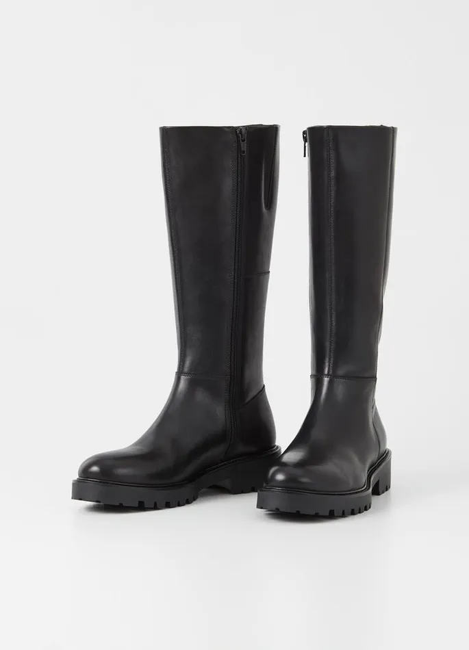 Women Vagabond Tall Boots KENOVA TALL BOOTS Black Leather