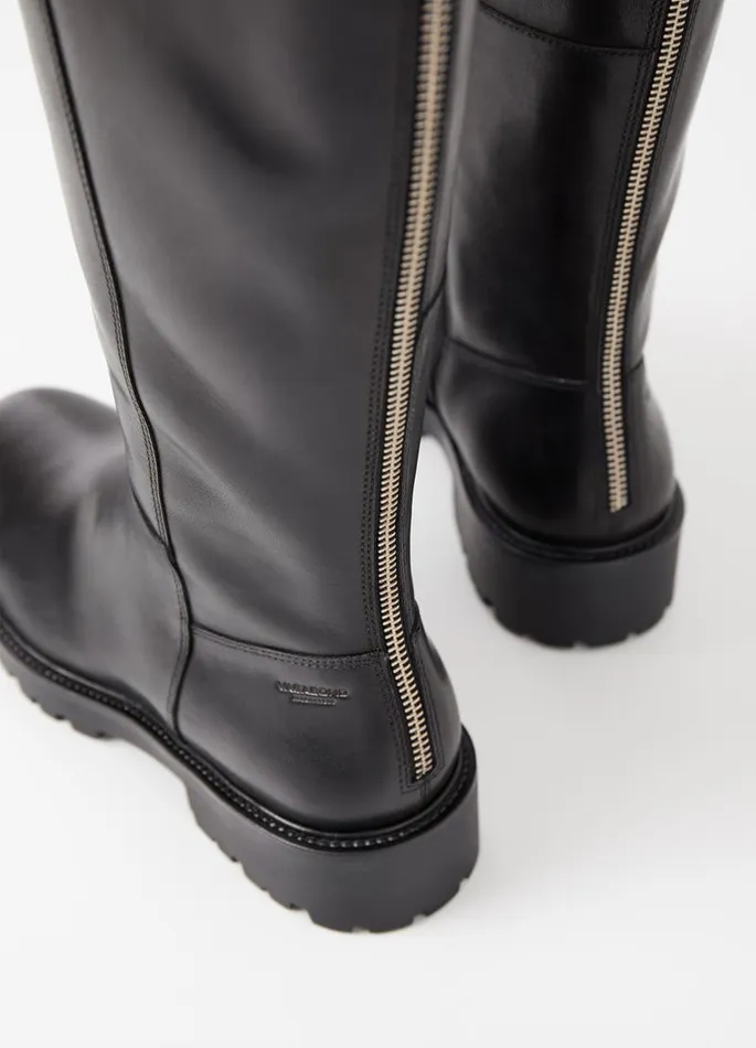 Women Vagabond Tall Boots KENOVA TALL BOOTS Black Leather