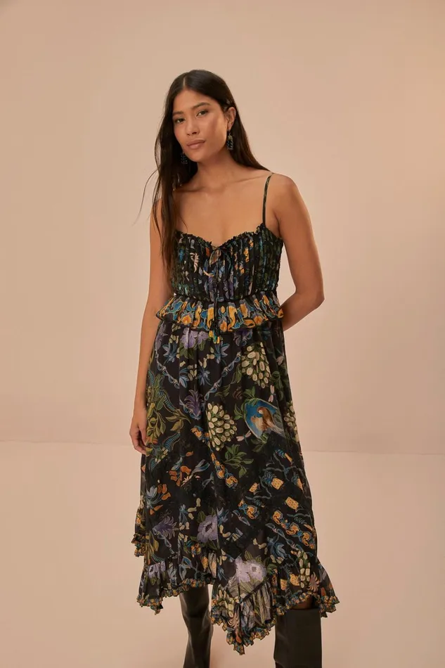 Women Winter Garden Black Pleated Lace Sleeveless Midi Dress Winter Garden Black FARM Rio Midi Dresses Women Winter Garden Black Pleated Lace Sleeveless Midi Dress Winter Garden Black FARM Rio Midi Dresses