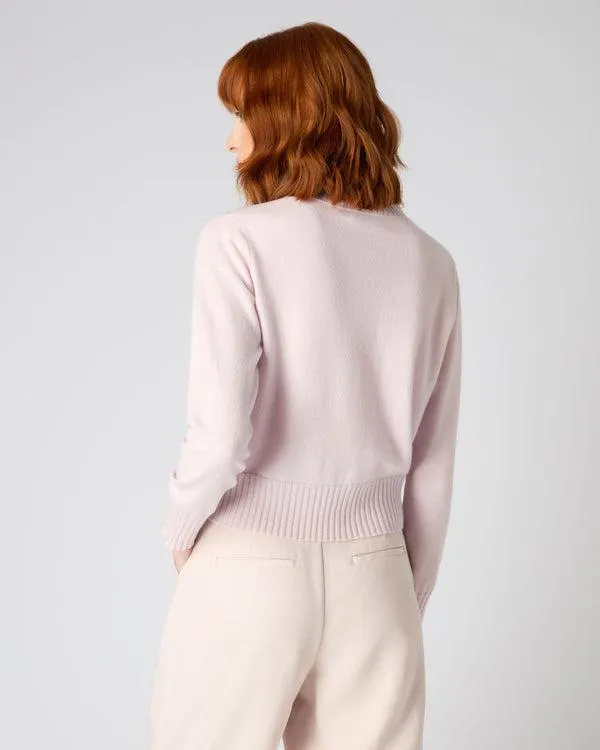 Women Women039s Crop Fitted Cashmere SweaterIn Quartz Pink Quartz Pink NPeal Turtle Necks